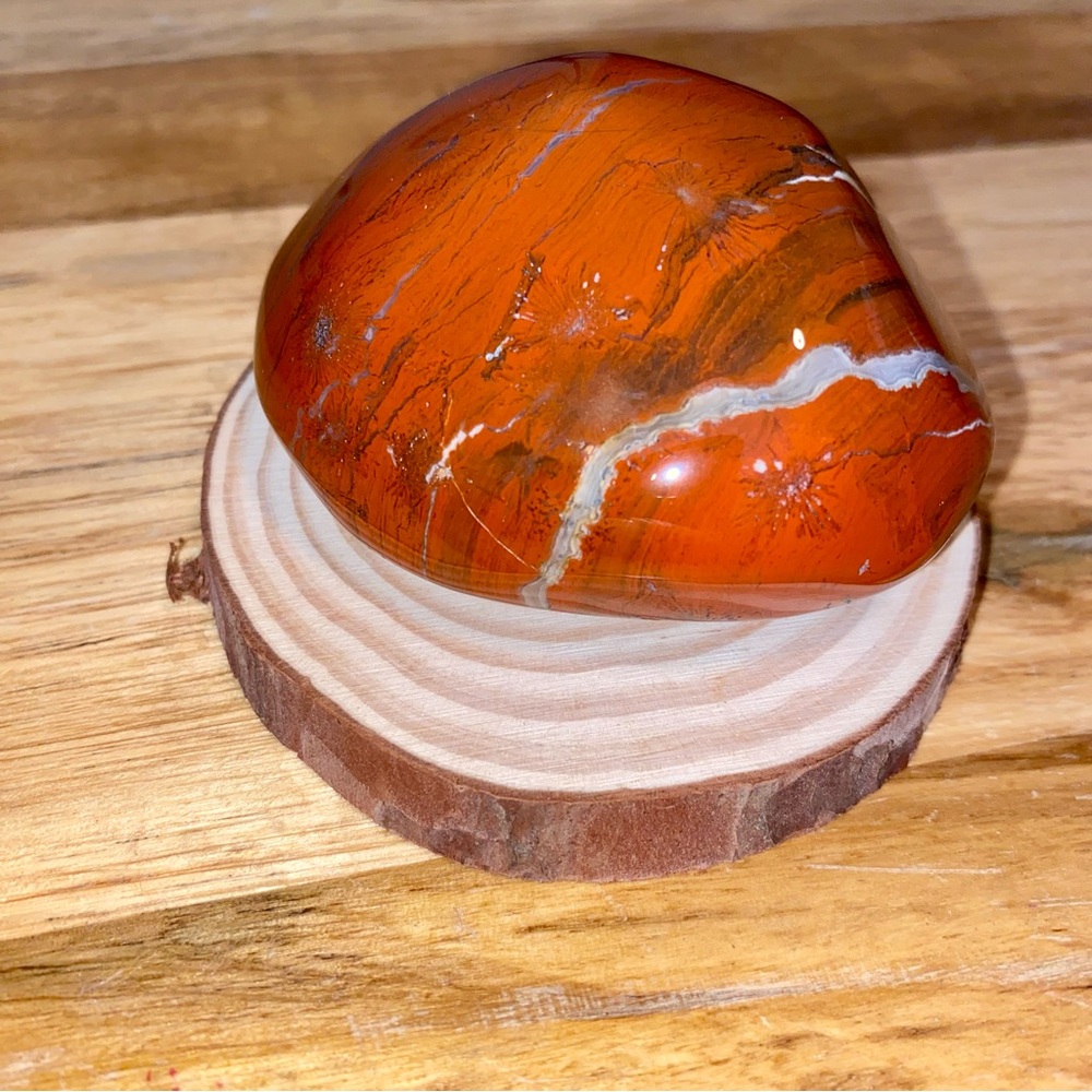 High Quality Red Jasper Polished Freeform - Bold Veining Statement Crystal
